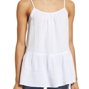 Caslon Cotton Gauze Tank Adjustable Straps Size XS